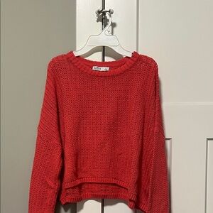 Hollister Red Crew Neck Sweater
